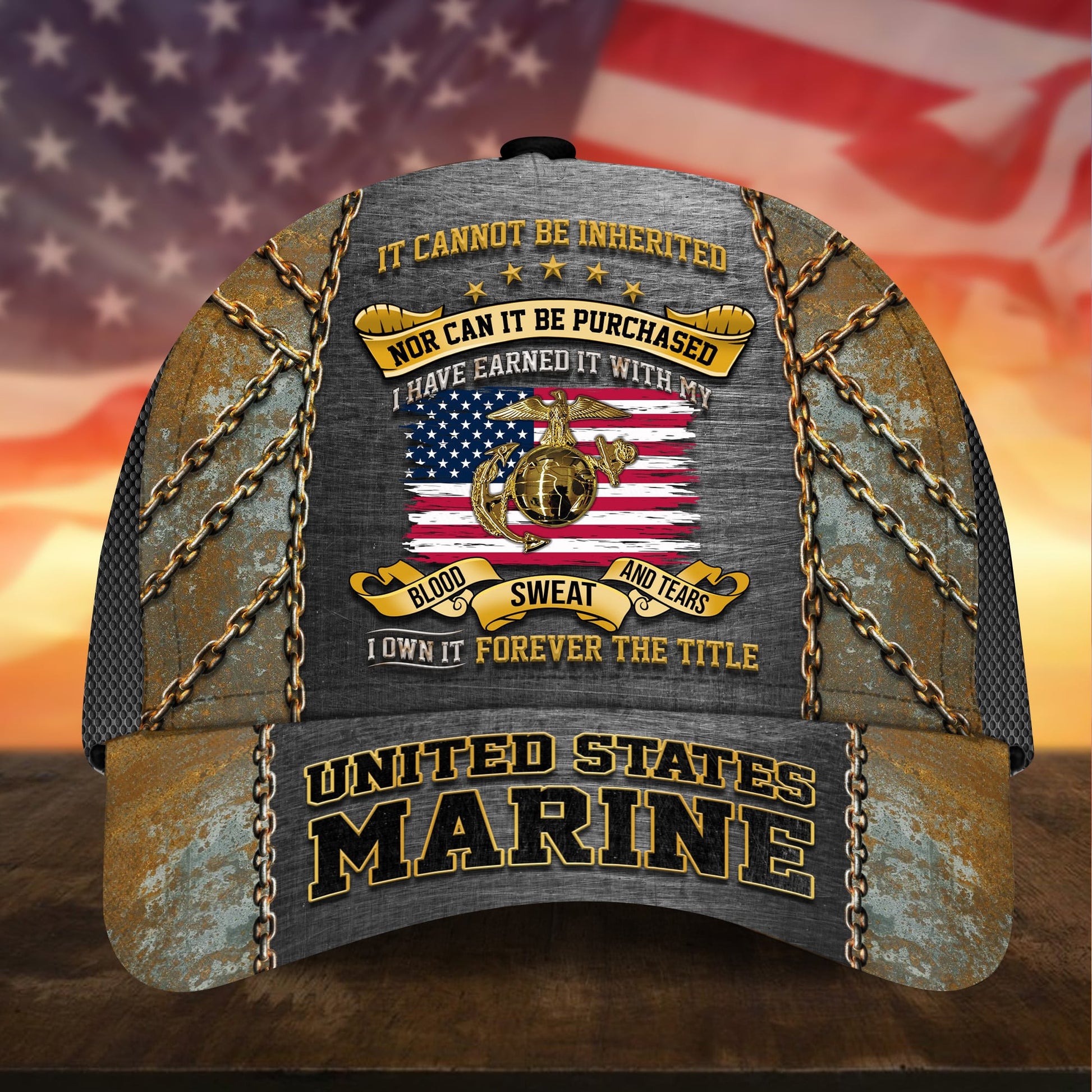 BlueJose Premium I Have Earned It With My Blood Sweat And Tears US Veteran Cap APVC310701