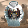 BlueJose Premium Eagle US Veteran Zip Hoodie