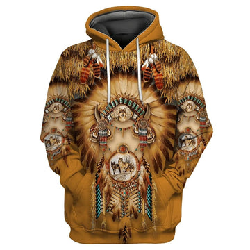 BlueJose Native Wolf pattern 3D All Over Printed Fashion Men's Hoodie Unisex Hoodie Casual Tracksuits