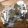 BlueJose Premium Proudly Served US Veteran Zip Hoodie