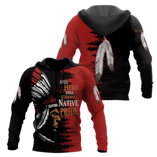 BlueJose Native Pattern Culture Cheif Harajuku Premium Streetwear Unique Unisex Hoodies