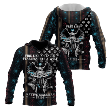 BlueJose Native Chief Eagle Harajuku Premium Streetwear Unique Unisex Hoodies