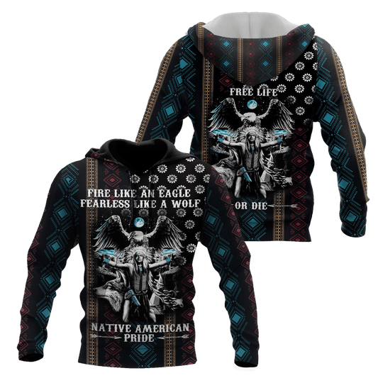 BlueJose Native Chief Eagle Harajuku Premium Streetwear Unique Unisex Hoodies