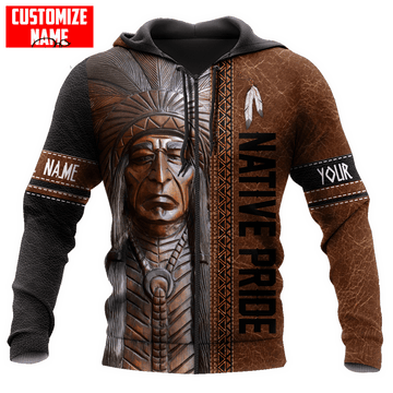 BlueJose Custom Name Native Skull Premium Streetwear Unique Unisex Hoodies