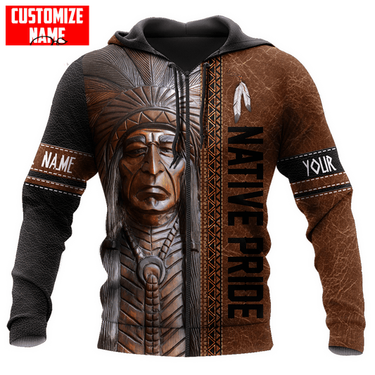 BlueJose Custom Name Native Skull Premium Streetwear Unique Unisex Hoodies