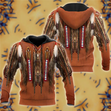 BlueJose Native Culture Feather 3D Printed Unisex Hoodies
