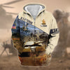 BlueJose Premium Proudly Served US Veteran Zip Hoodie