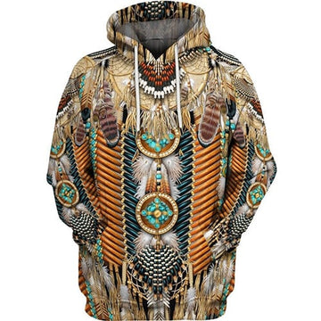 BlueJose Native Feather 3D Print hoodies Unisex