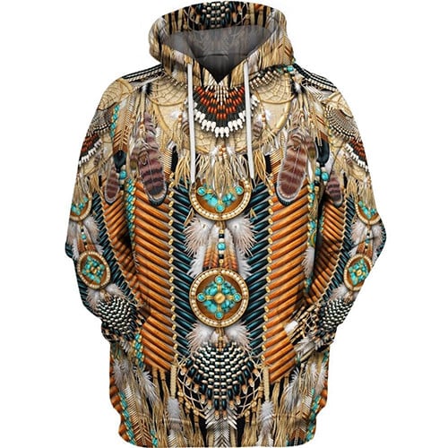 BlueJose Native Feather 3D Print hoodies Unisex