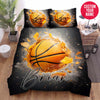 BlueJose Personalized Exploding Basketball Custom Name Duvet Cover Bedding Set