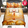 BlueJose Personalized Basketball Yellow Court Custom Name Duvet Cover Bedding Set