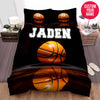 BlueJose Personalized Basketball Ball Shadow Custom Name Duvet Cover Bedding Set