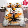BlueJose Personalized Basketball Court And Ball Custom Name Duvet Cover Bedding Set