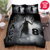 BlueJose Personalized Basketball Player In Smoke Custom Name Duvet Cover Bedding Set