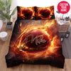 BlueJose Personalized Basketball Fire Energy Custom Name Duvet Cover Bedding Set