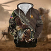 BlueJose Premium Proudly Served US Veteran Zip Hoodie