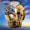 BlueJose Premium Honoring All Who Served US Veteran Zip Hoodie