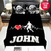 BlueJose Personalized Basketball Heartbeat Player Custom Name Duvet Cover Bedding Set