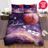 BlueJose Personalized Basketball Star Planets Galaxy Custom Name Duvet Cover Bedding Set
