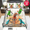 BlueJose Personalized Basketball Colorful Players Custom Name Duvet Cover Bedding Set