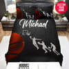 BlueJose Personalized Basketball Big Ball And Small Hoop Custom Name Duvet Cover Bedding Set
