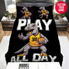 BlueJose Personalized Cute T-Rex Play Basketball Custom Name Duvet Cover Bedding Set