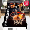 BlueJose Personalized Basketball Ball On Net Custom Name Duvet Cover Bedding Set