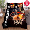 BlueJose Personalized Basketball Ball On Net Custom Name Duvet Cover Bedding Set
