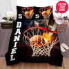 BlueJose Personalized Basketball Ball On Net Custom Name Duvet Cover Bedding Set