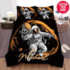 BlueJose Personalized Astronaut Basketball Player Custom Name Duvet Cover Bedding Set