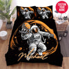 BlueJose Personalized Astronaut Basketball Player Custom Name Duvet Cover Bedding Set