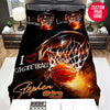 BlueJose Personalized I Love Basketball Custom Name Duvet Cover Bedding Set
