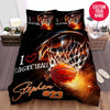 BlueJose Personalized I Love Basketball Custom Name Duvet Cover Bedding Set