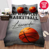 BlueJose Personalized Eat Sleep Play Basketball Custom Name Duvet Cover Bedding Set