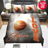 BlueJose Personalized Basketball Love Custom Name Duvet Cover Bedding Set