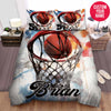 BlueJose Personalized Basketball Hoop Artwork Custom Name Duvet Cover Bedding Set