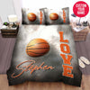 BlueJose Personalized Basketball Love Custom Name Duvet Cover Bedding Set