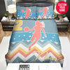 BlueJose Personalized Girl Playing Basketball Custom Name Duvet Cover Bedding Set