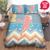 BlueJose Personalized Girl Playing Basketball Custom Name Duvet Cover Bedding Set