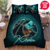 BlueJose Personalized Basketball Green Earth Galaxy Custom Name Duvet Cover Bedding Set