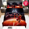 BlueJose Personalized Basketball Court And Player Custom Name Duvet Cover Bedding Set