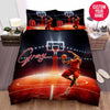 BlueJose Personalized Basketball Court And Player Custom Name Duvet Cover Bedding Set