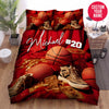 BlueJose Personalized Basketball Ball And Shoe Custom Name Duvet Cover Bedding Set