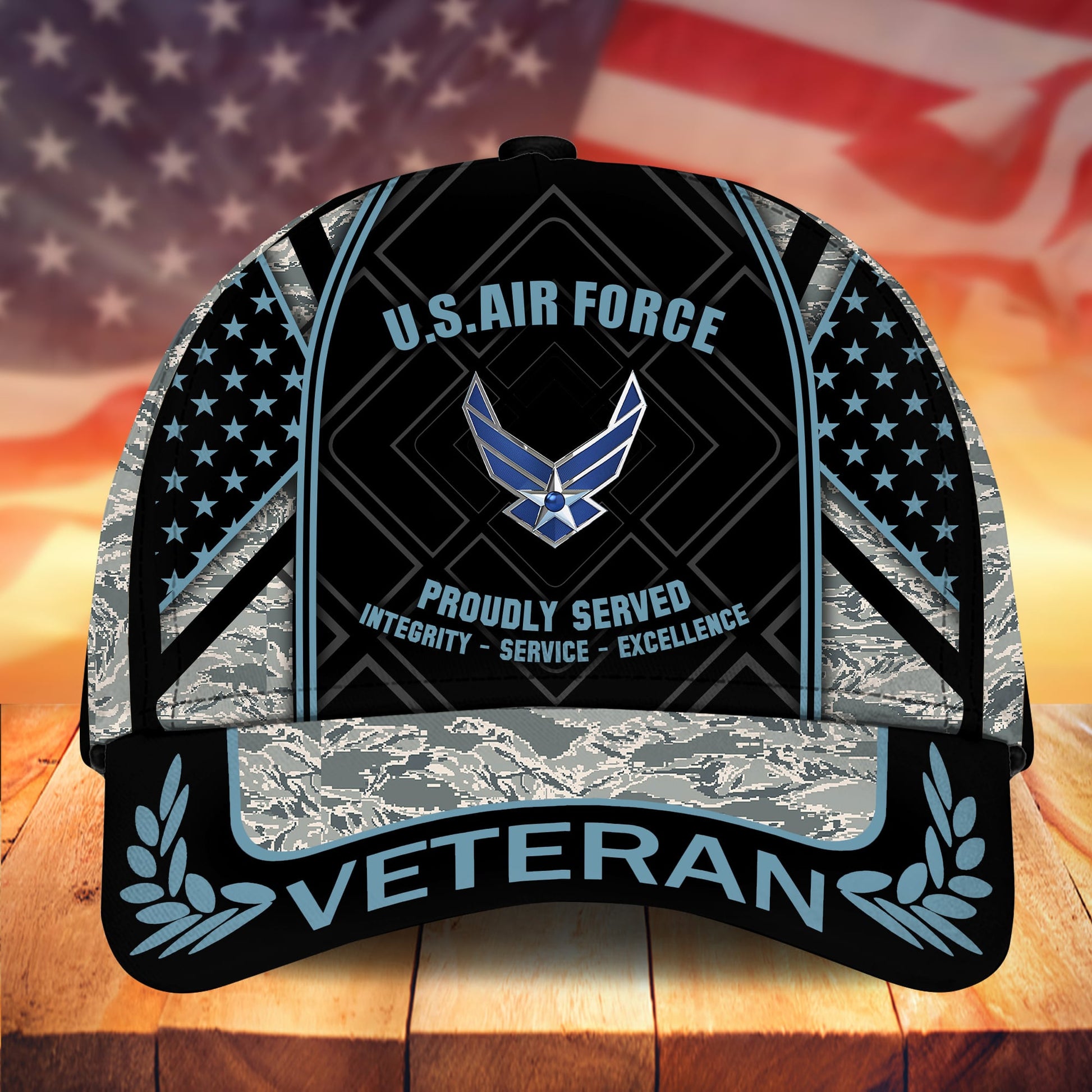 BlueJose Premium Camo Soldiers US Veteran Cap APVC200901