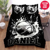 BlueJose Personalized Basketball Ball Graffiti Black And White Duvet Cover Bedding Set