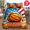 BlueJose Personalized Basketball Ball Drawing Custom Name Duvet Cover Bedding Set