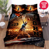 BlueJose Personalized Basketball Player And American Flag Custom Name Duvet Cover Bedding Set