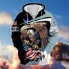 BlueJose Premium Eagle US Veteran Zip Hoodie