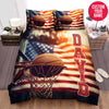 BlueJose Personalized Basketball Ball Score On Court Outside Custom Name Duvet Cover Bedding Set