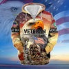 BlueJose Premium Honoring All Who Served US Veteran Zip Hoodie